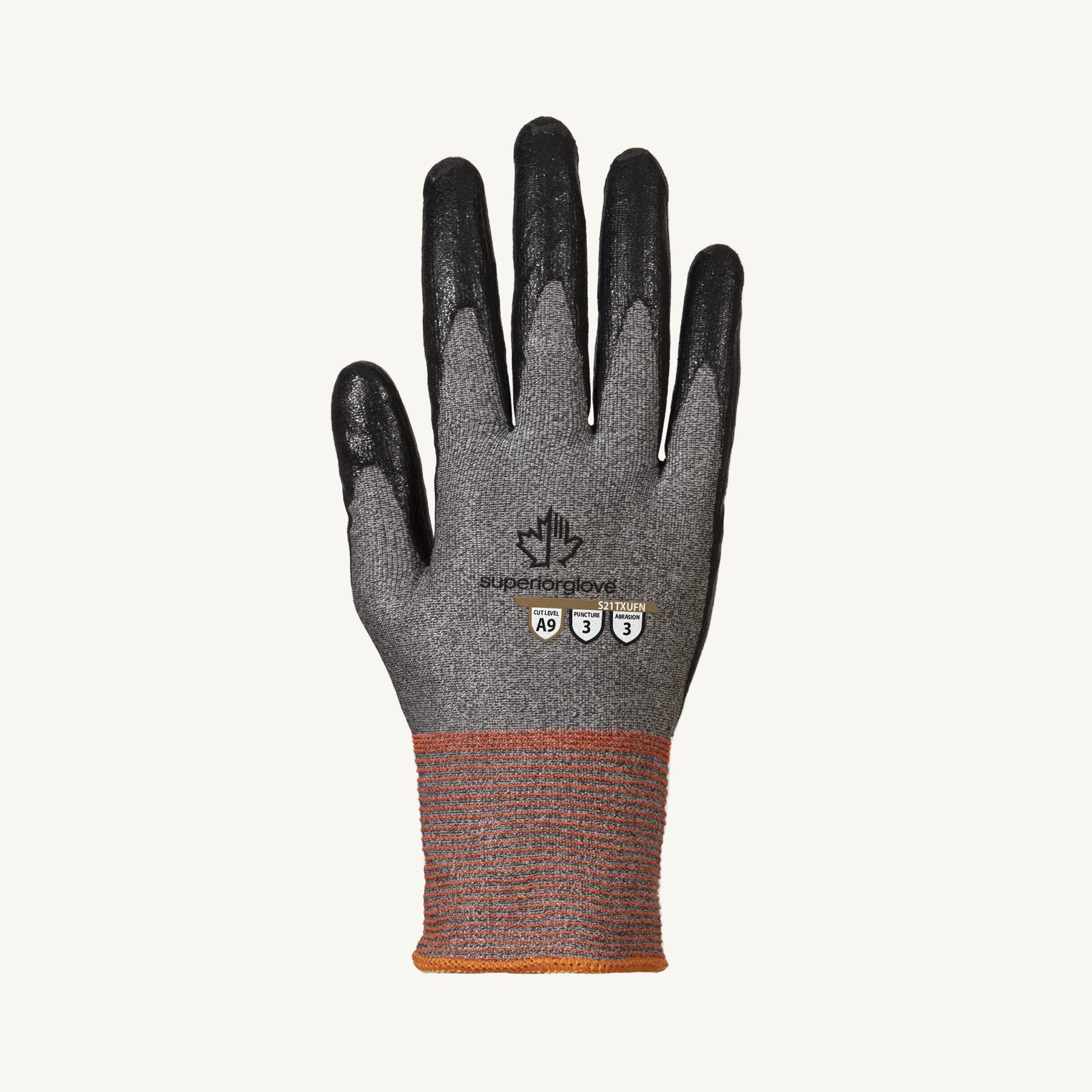 Superior Glove® TenActiv™ S21TXUFN Nitrile Coated Touchscreen A9 Extreme-Cut Gloves
